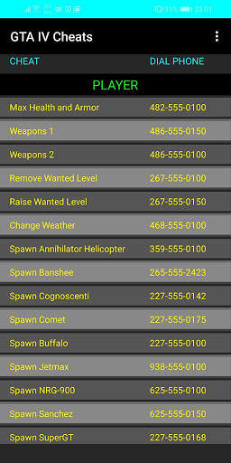 Cheats for GTA IV PC Game screenshot 1