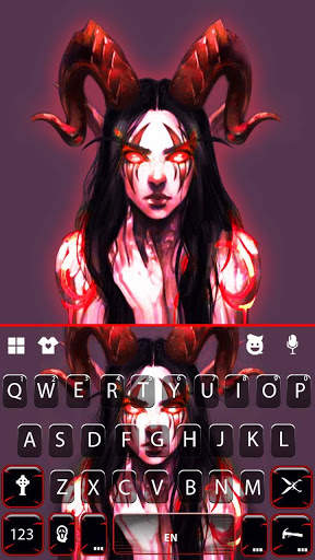 Evil Demon Girl Keyboard Theme screenshot 5