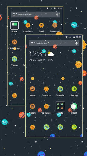 Cute Universe APUS Launcher Theme screenshot 2