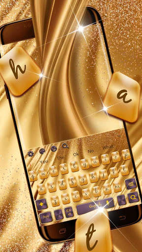 Golden Silk Keyboard Theme screenshot 1