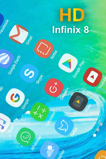 Infinix 8 के लिए लॉन्चर थीम प्रो स्क्रीनशॉट 3