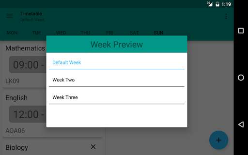 Schedule screenshot 10