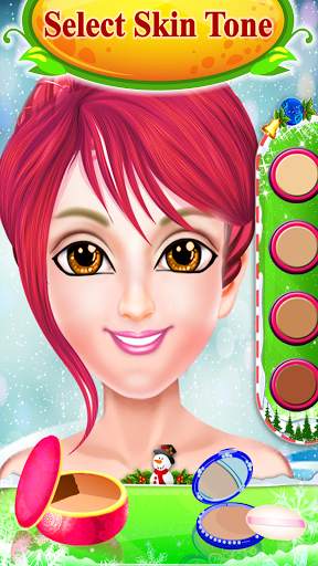 Christmas Girl's Makeup Salon Game for free screenshot 2