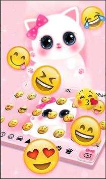 Keyboard Theme Pink Kitty Hello Girlish screenshot 4