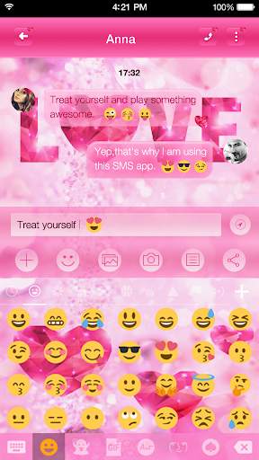 Love Emoji Keyboard Theme screenshot 2