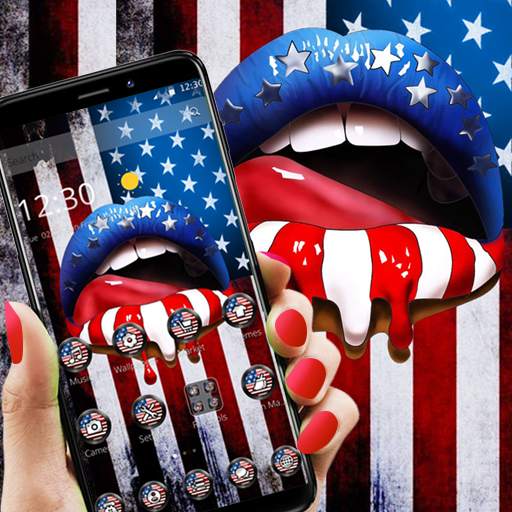Vintage America Flag Lips Theme 1.1.2