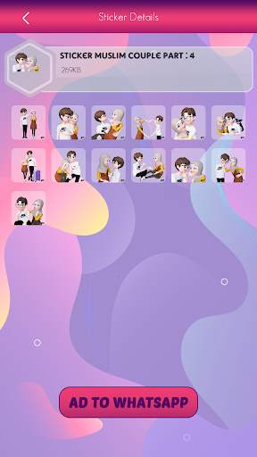Romantic Muslim Couple Stickers for WAStickerApps screenshot 4