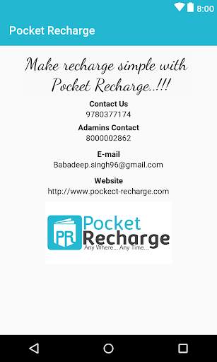 Pocket Recharge App screenshot 2