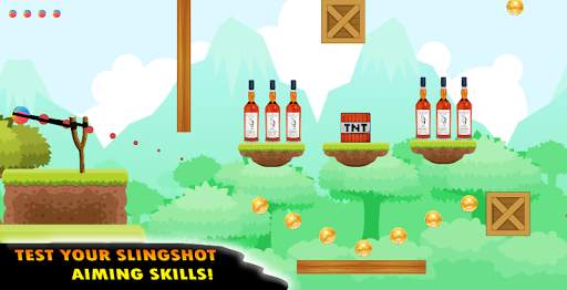 Knock Down Bottles :slingshot screenshot 1