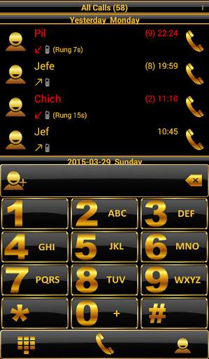 Theme Black Gold RocketDial screenshot 1