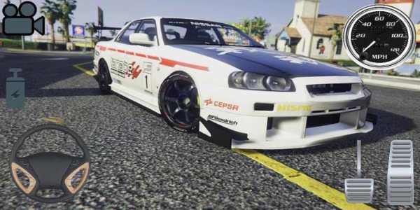 Driving Nissan Skyline Car Simulator screenshot 1