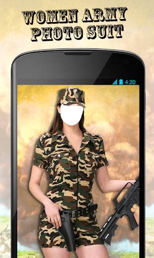 Women Army Photo Suit New screenshot 1