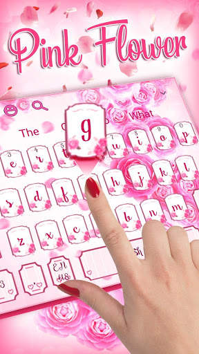 Cinta Pink Rose Keyboard screenshot 1