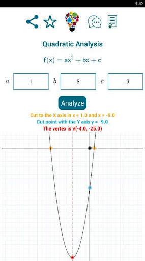 Quadratic Analysis screenshot 2