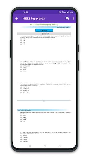 NEET Solved Papers Offline screenshot 5