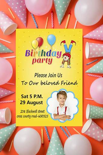 Birthday Invitation With Photo screenshot 2