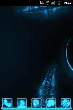 GO Launcher Themes Neon Blue screenshot 3