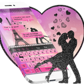 Thème de clavier rose amant icon