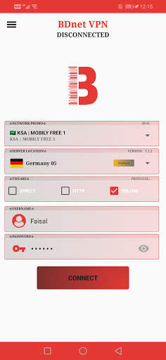 BDNET VPN screenshot 1