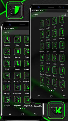 Green Black Theme For Launcher screenshot 2