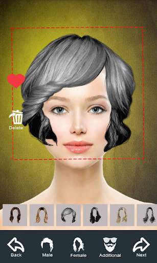 Hairstyle Changer app, virtual makeover women, men screenshot 3