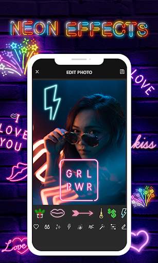 Neon Glowing Photo Effects for social media screenshot 5