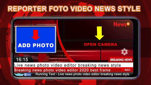 Breaking News Video Maker - Reporter Foto Moment screenshot 1