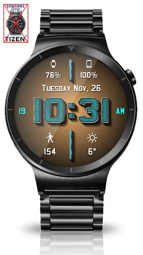 Chrome Leather HD Watch Face Widget Live Wallpaper screenshot 8