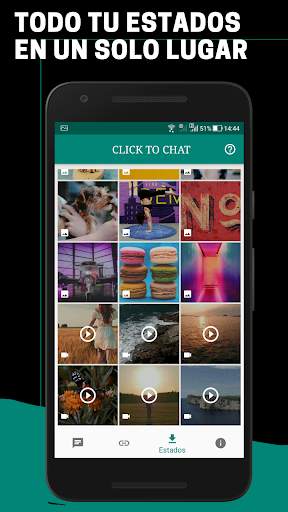 Status downloader - Clic para chatear - Descargar screenshot 1