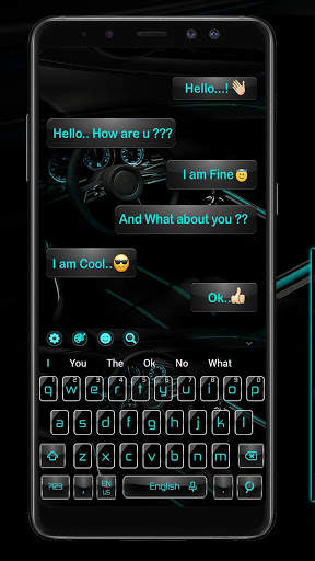 Tema Keyboard Man Biru Nyata screenshot 1