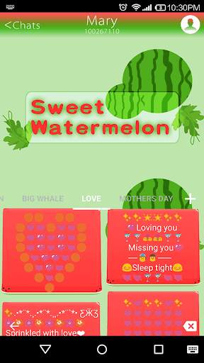 Sweet Watermelon Vitamin Emoji Keyboard Skin screenshot 4
