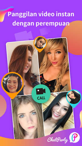 Chatparty- Obrolan video langsung & bertemu teman screenshot 2