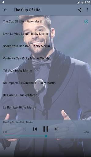 Ricky Martin Free Album Offline screenshot 1