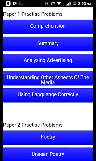 Grade 12 English HL Mobile Application screenshot 2