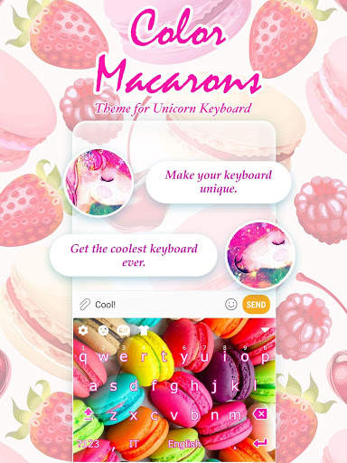 Color Macarons Free Keyboard Theme screenshot 3