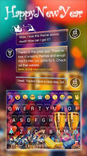 Happy New Year Emoji Keyboard screenshot 4