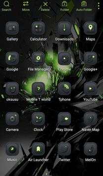 Black Big Bang Launcher theme screenshot 6