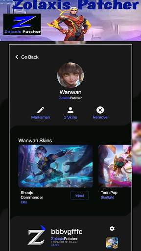 Instructions Zolaxis Get Each Skin ML Patcher screenshot 3