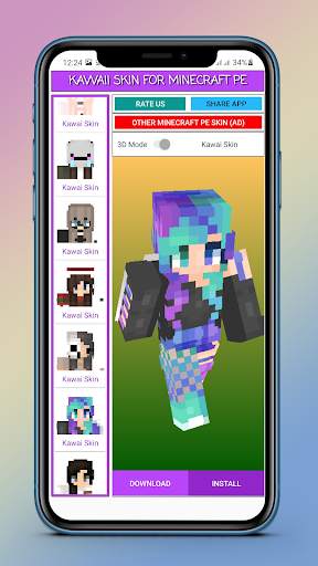 Kawaii Skin for Minecraft PE screenshot 2