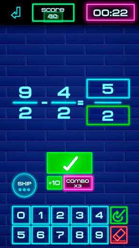 Fraction Challenge: Math games 4 تصوير الشاشة