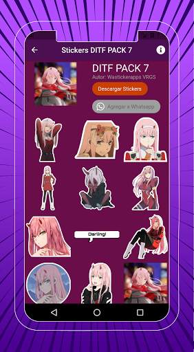 Darling in the Franxx stickers for Whatsapp screenshot 5