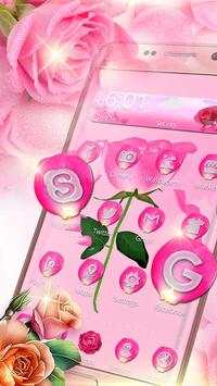 3D Animated Pink Rose Launcher Theme screenshot 1