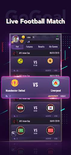 GoGoal - Live Football Game Action️ स्क्रीनशॉट 1