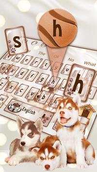 Cute Siberian Husky Keyboard Theme screenshot 2