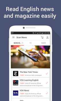 Learn English with News,TV,YouTube,TED - Scan News screenshot 1