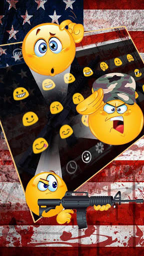 American Flag Guns Keyboard Theme screenshot 3
