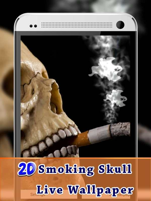 2DSmoking Skull Live Wallpaper screenshot 1