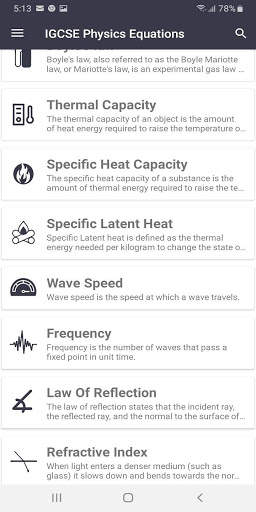 IGCSE Physics Equations скриншот 4