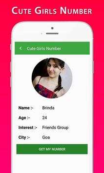 Cute Girls Phone Number 2 تصوير الشاشة