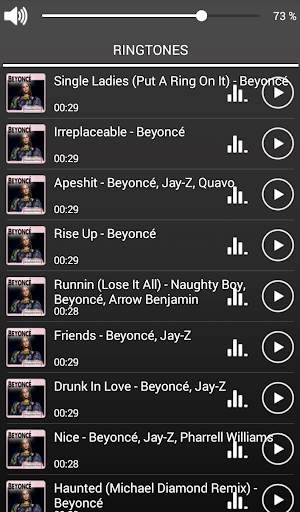 Beyoncé Ringtones Free 2 تصوير الشاشة